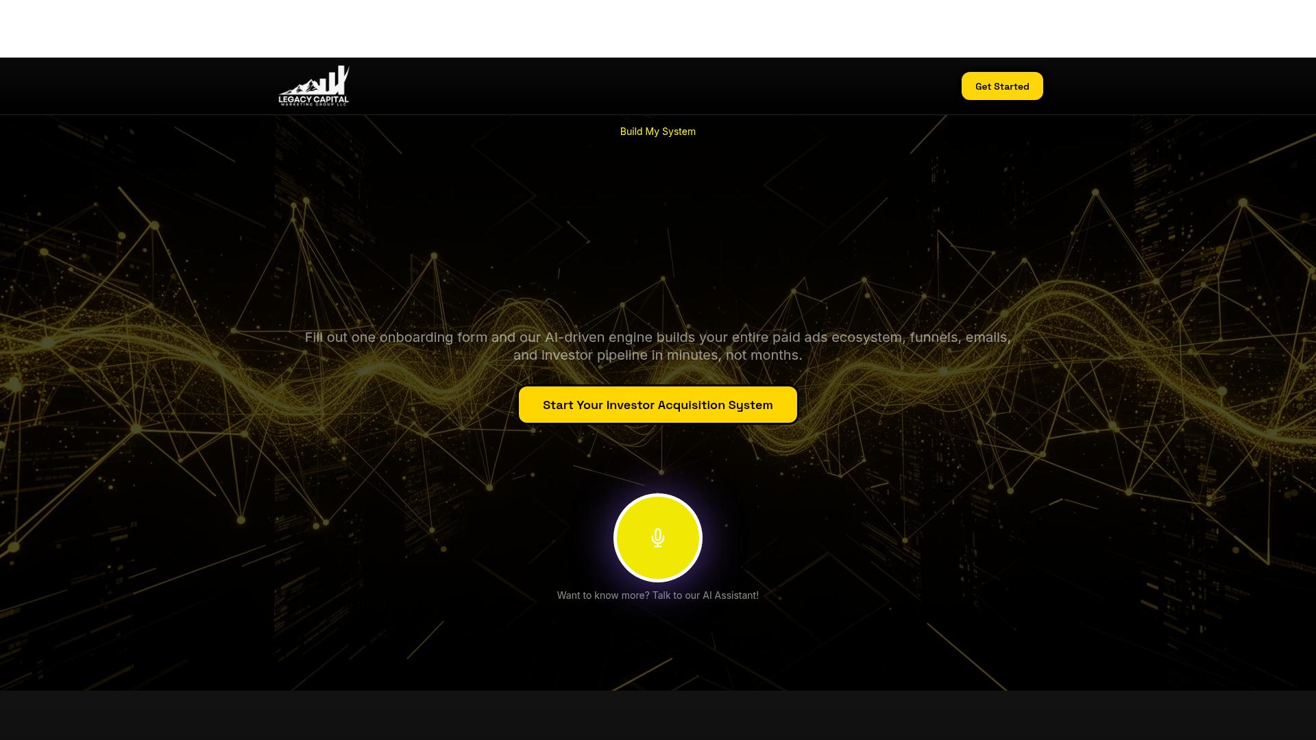 Legacy Capital Marketing homepage
