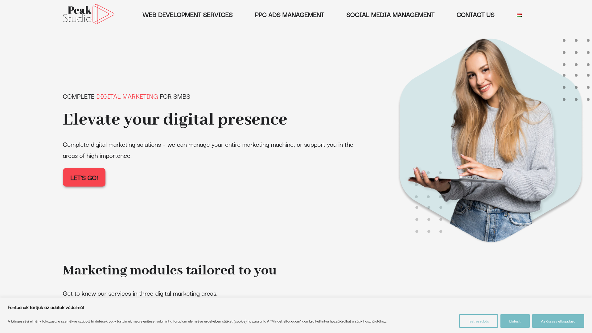 Peak Studio homepage