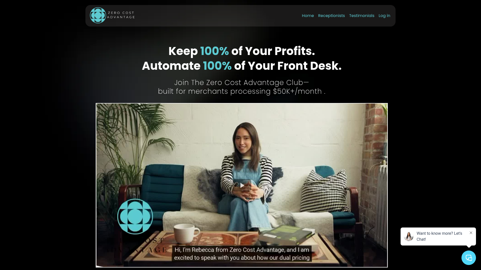 Zero Cost Advantage homepage